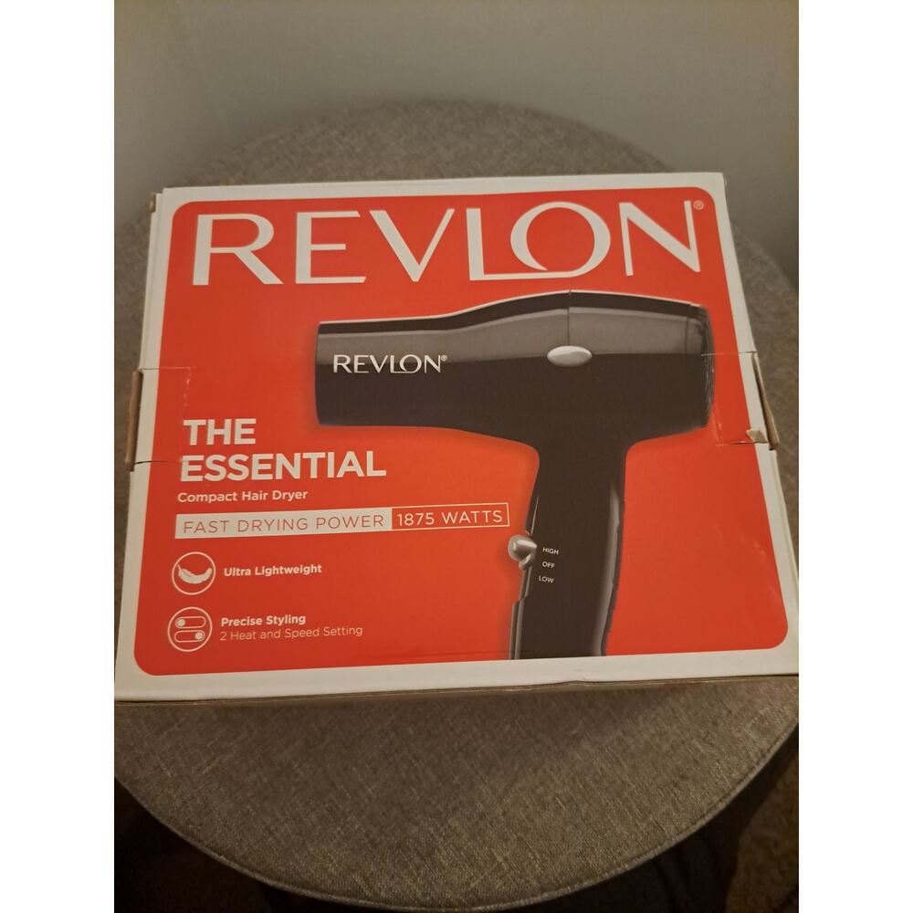 REVLON The Essential Blow Hair Dryer Compact 1875 Watts Fast Drying NEW